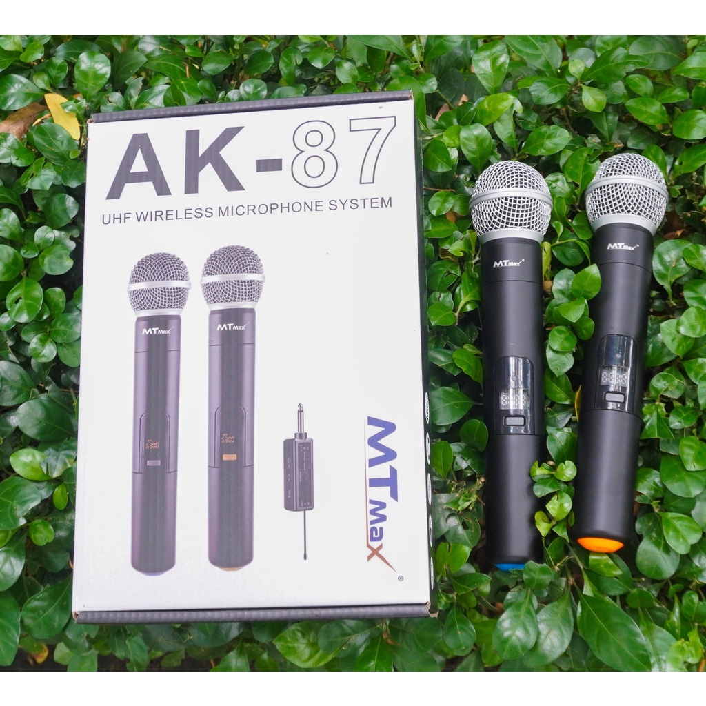 Micro không dây karaoke MTMAX AK-87 bắt sóng nhạy hát cực nhẹ