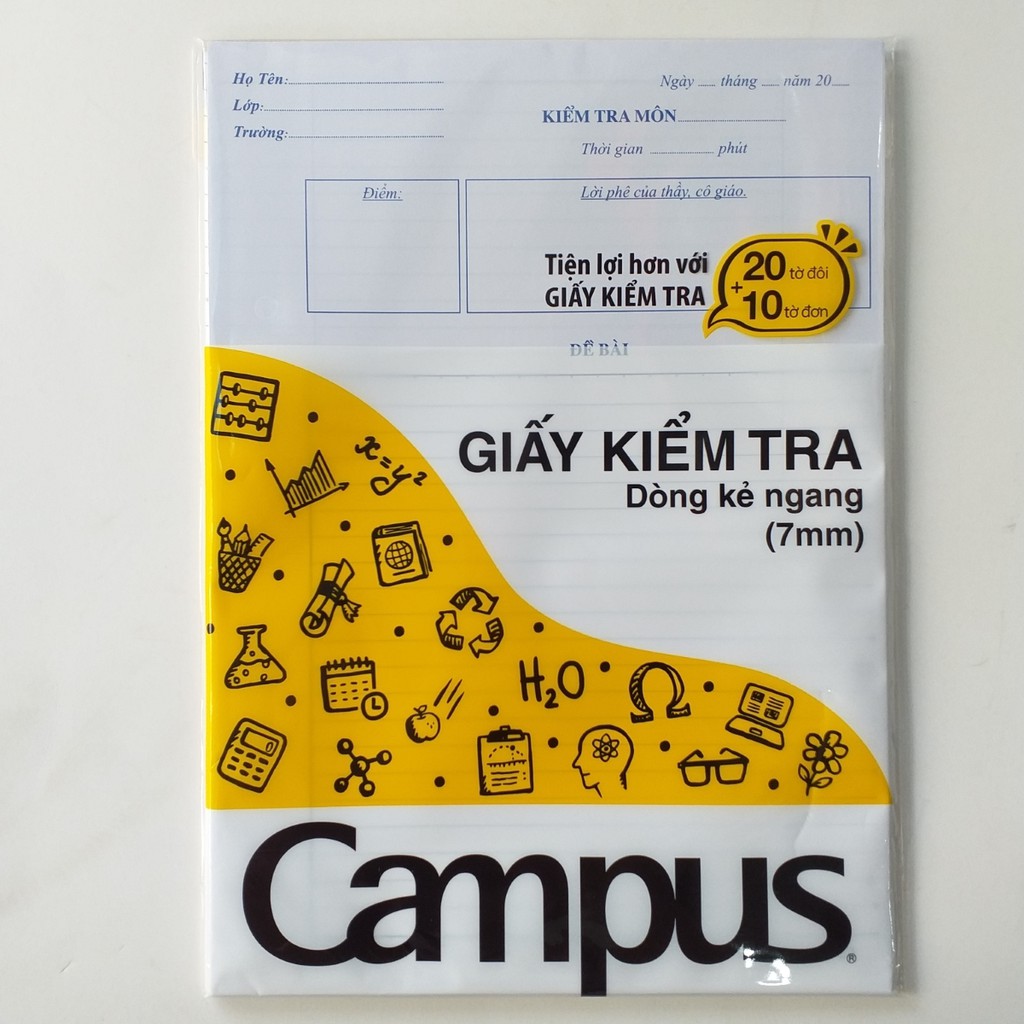 Giấy kiểm tra kẻ ngang Campus BM70G-30