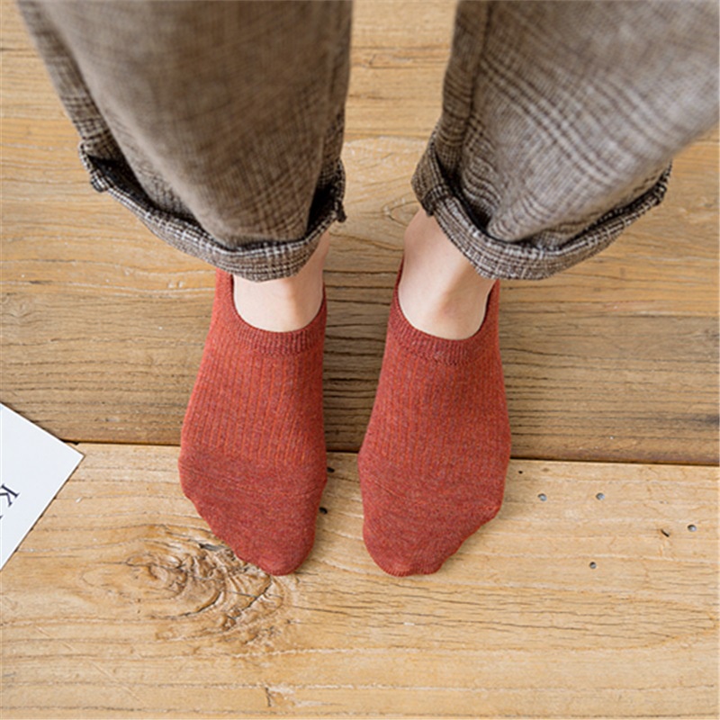 Tất vớ nữ nam cổ ngắn lười dễ thương hàn quốc đẹp NOVSET chân thấp nhún đủ màu trơn đen, đỏ, vàng [TẤT LƯỜI] [ MÃ A803 ]