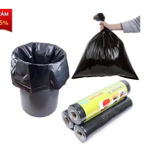 Túi đựng rác màu đen cuộn 400g. kích thước 53*63cm.