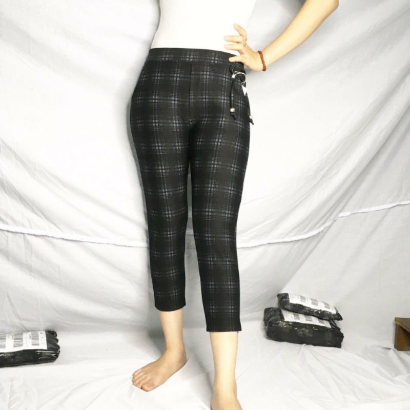 ✅✅✅Quần cotton lửng 75cm sọc kẻ lưng thun.