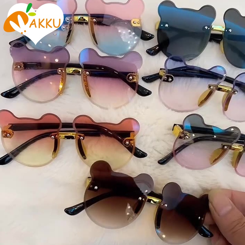 Kính Mát Chống Tia UV Hình Gấu Dễ Thương Cho Bé akku