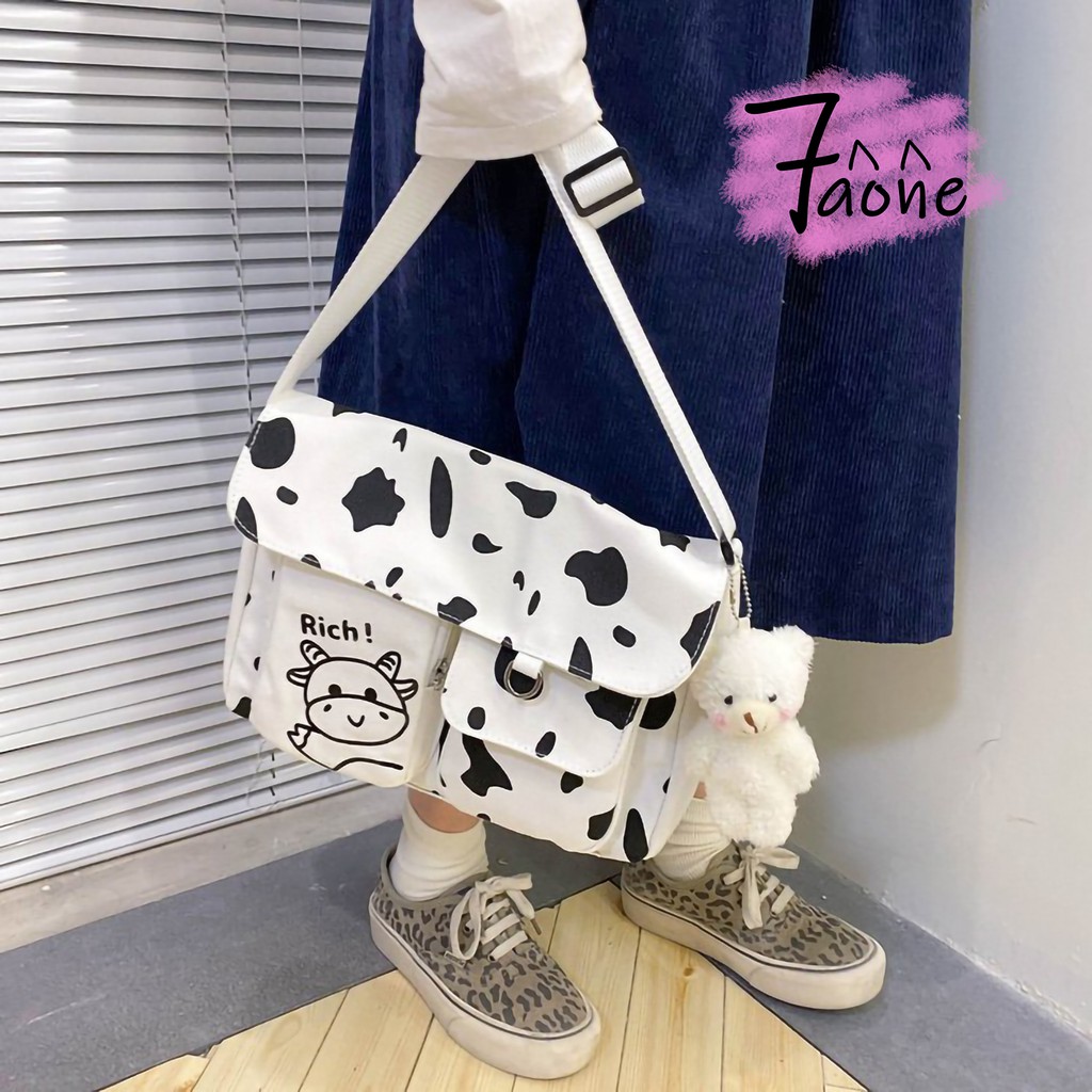 TÚI VẢI BÒ SỮA ĐEO CHÉO SIZE LỚN TOTE VẢI CANVAS ULZZANG ĐI HỌC ĐI CHƠI