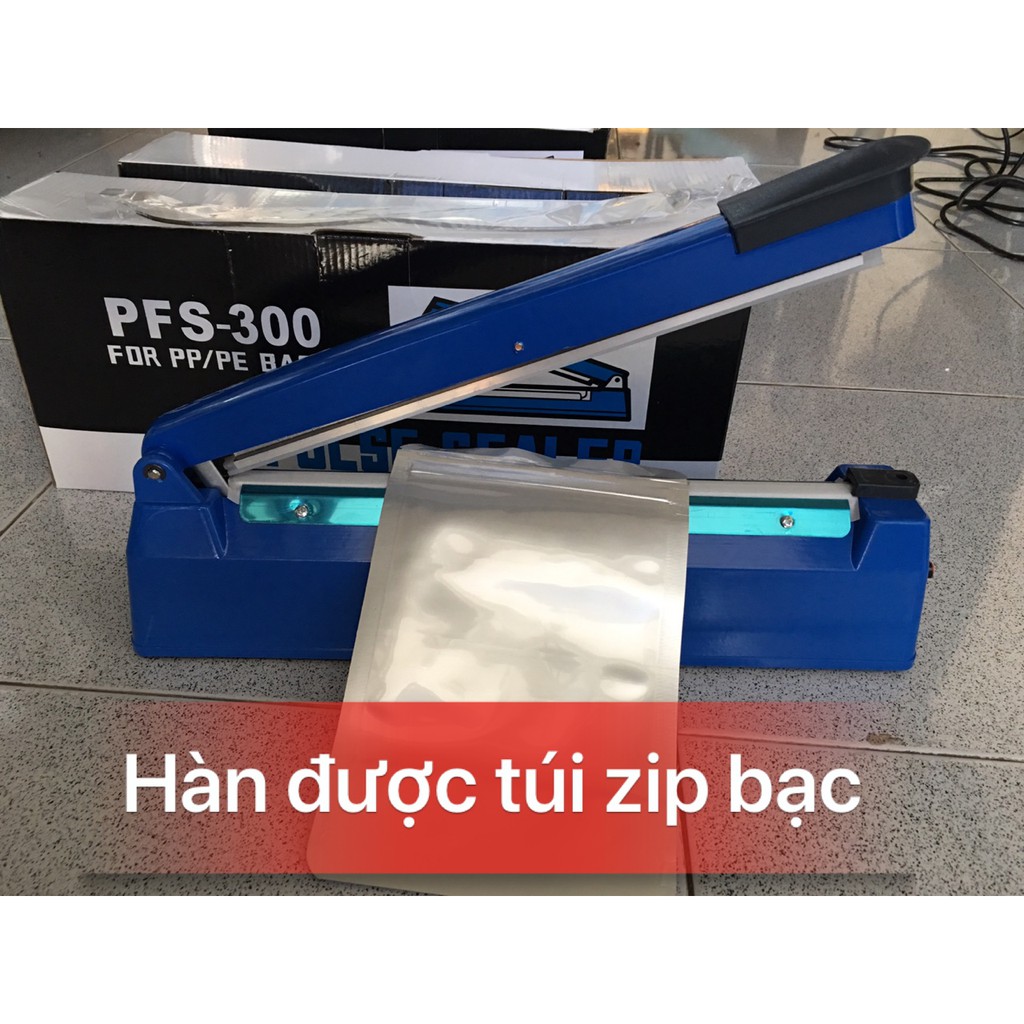 [HÀN ĐƯỢC TÚI ZIP BẠC] TẶNG 1 bộ dây nhiệt, Máy HÀN BAO bì nilong dập tay 30cm , Máy cắt màng co pvc, Máy ép túi