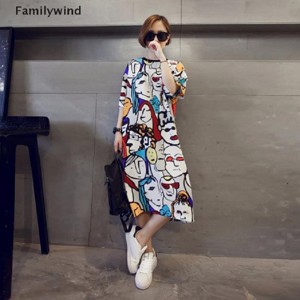 Đầm Ngủ Dáng Rộng Tay Ngắn In Họa Tiết Phong Cách Boho Thời Trang Mùa Hè Cho Nữ