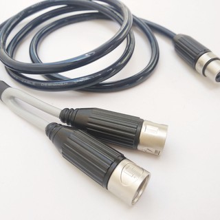 Dây Canon Cái ra 2 đầu Canon Đực - 1.5met
