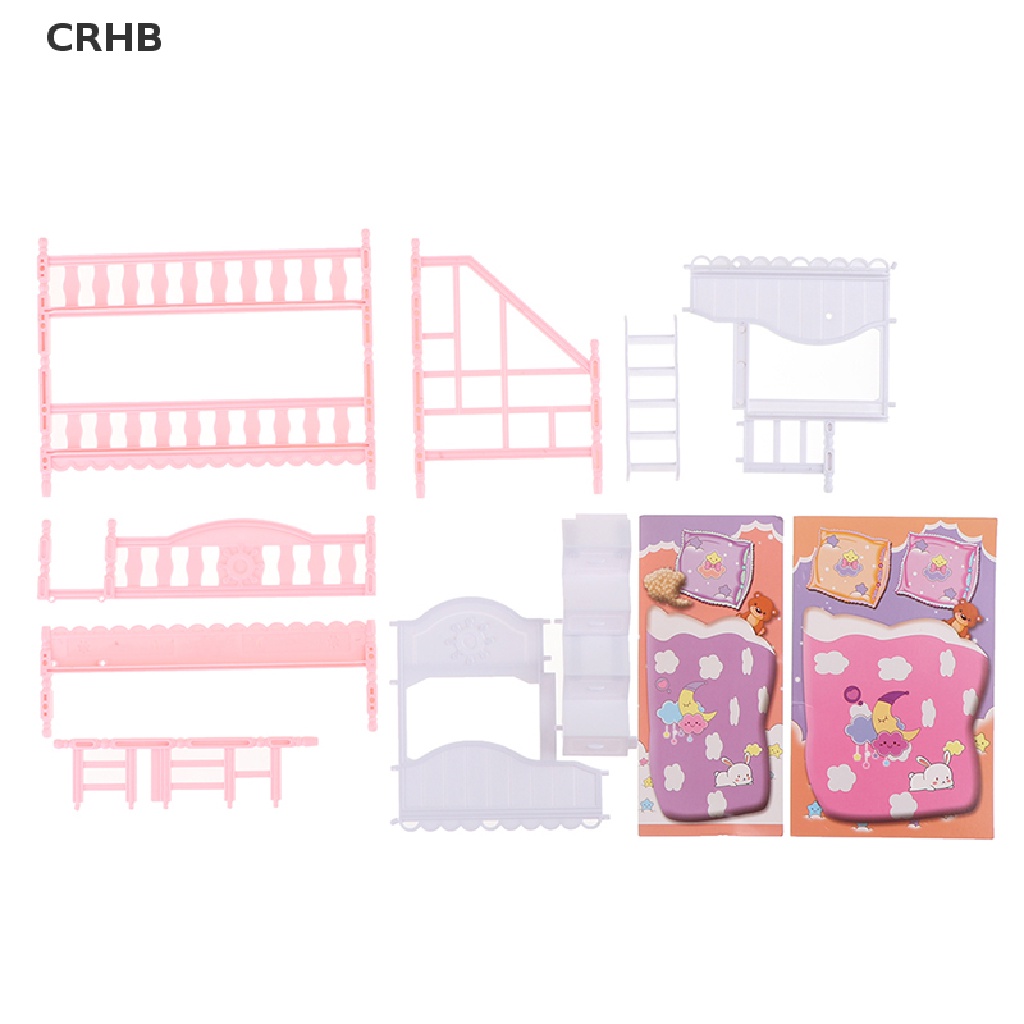Crhb Giường Tầng Đồ Chơi Phong Cách Châu Âu Cho Búp Bê Mới