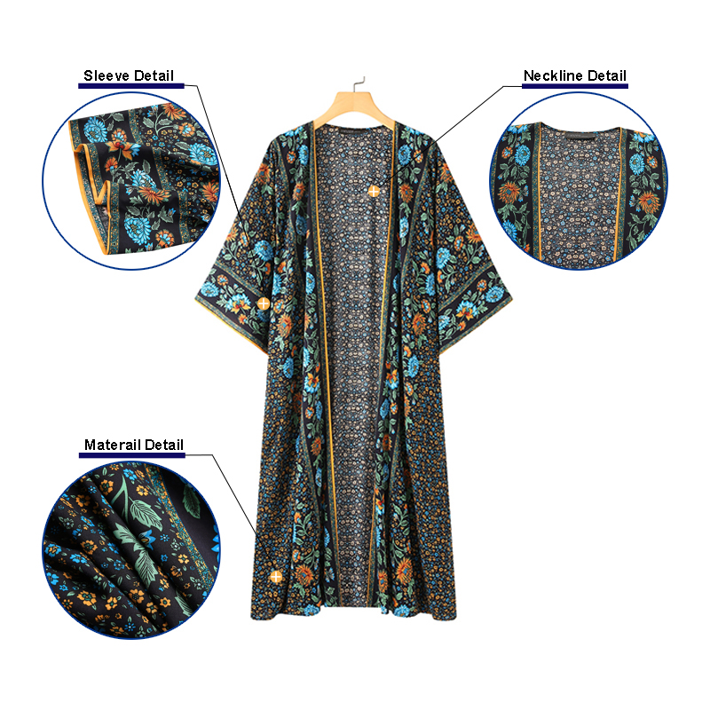 Áo Khoác Cardigan ZANZEA Tay Dài In Hoa Phong Cách Vintage Cho Nữ