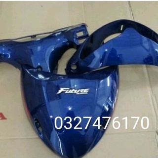 Bộ 3 miếng nhựa võ đầu đèn, mặt nạ xe FUTURE 1 xanh zin