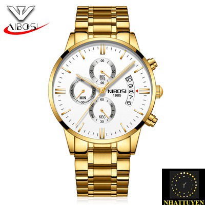 [CÓ VIDEO - ẢNH THẬT] (HUYỀN THOẠI) ĐỒNG HỒ NAM NIBOSI 2309T (1985) DÂY THÉP FULL BOX - STYLE DOANH NHÂN | BigBuy360 - bigbuy360.vn