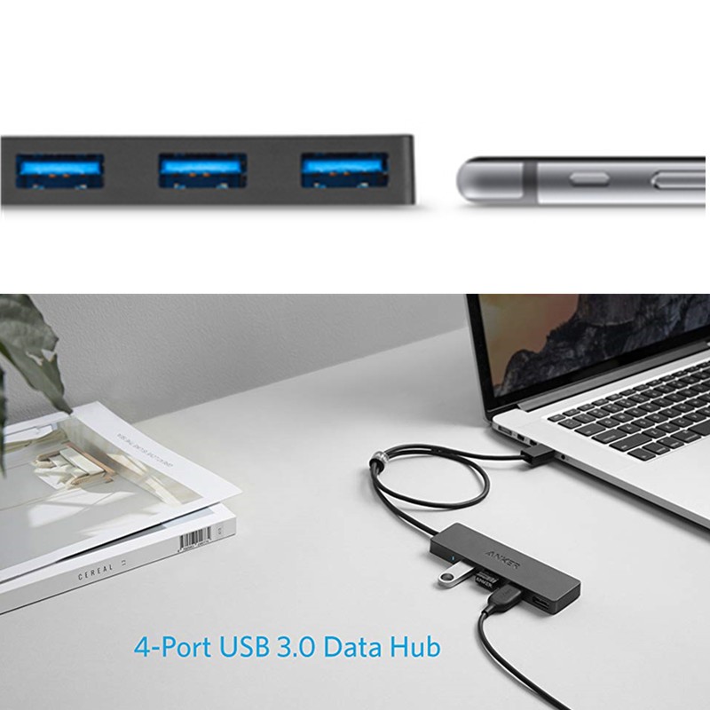 Anker A7516 4 Cổng Usb 3.0 Siêu Mỏng Cho Macbook / Mac Pro / Mini / Imac / Pro / Xps / Notebook