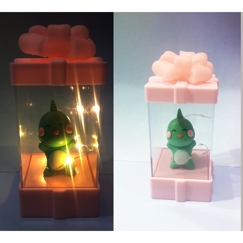 đèn ngủ hộp quà khủng long DHQ1 dễ thương cute hoạt hình