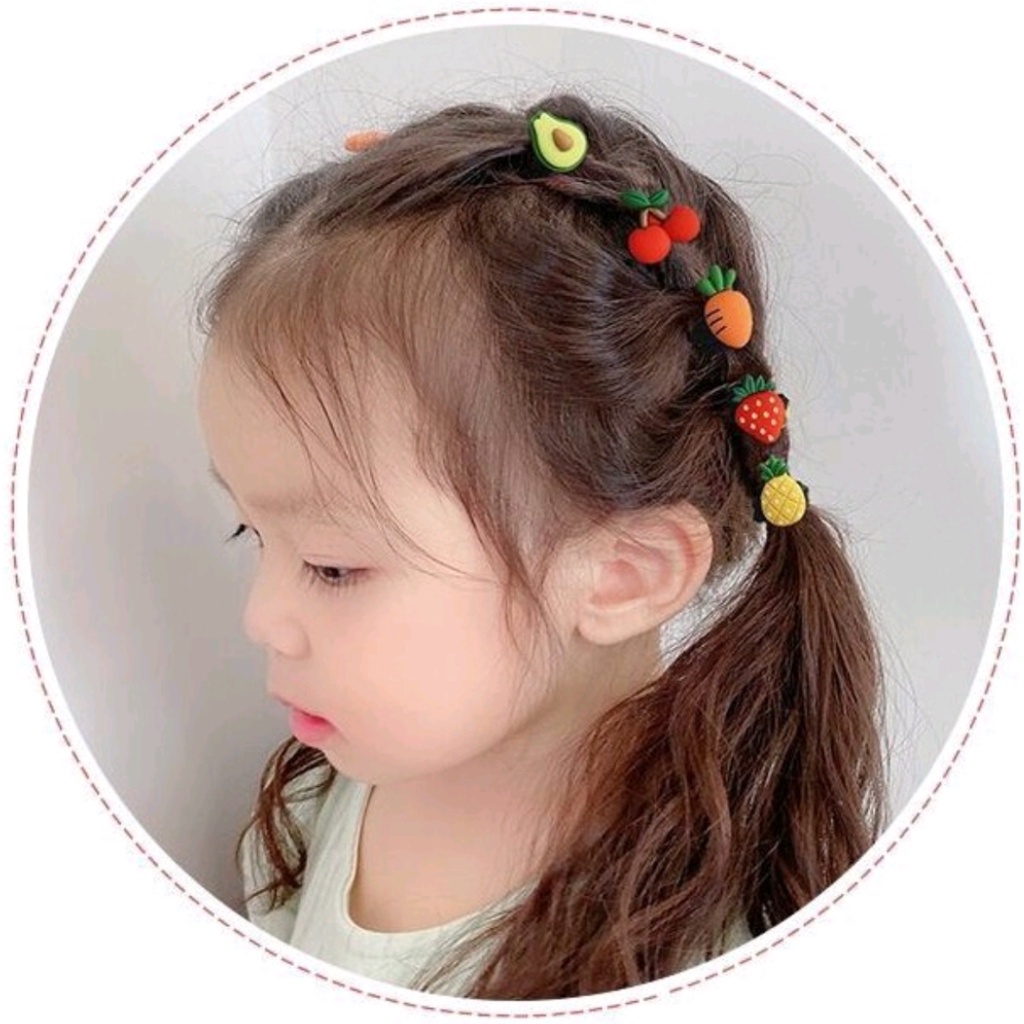 Hộp chun buộc tóc 30 chiếc cho bé, nhiều hình hoa hoạt hình nhiều mẫu nhiều màu sắc