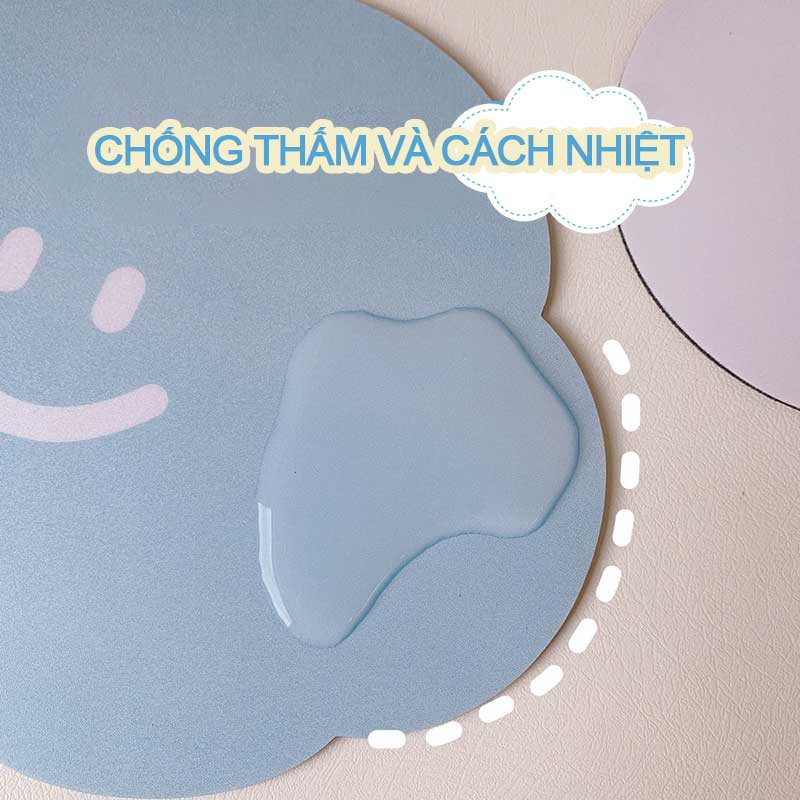 Tấm Lót Chuột Và Bàn Phím Máy Tính Chống Trượt Không Thấm Nước Họa Tiết Đám Mây Dễ Thương