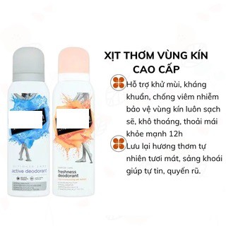 Xịt thơm vệ sinh Fem Fr..esh Deodorant Spay chai 125mL