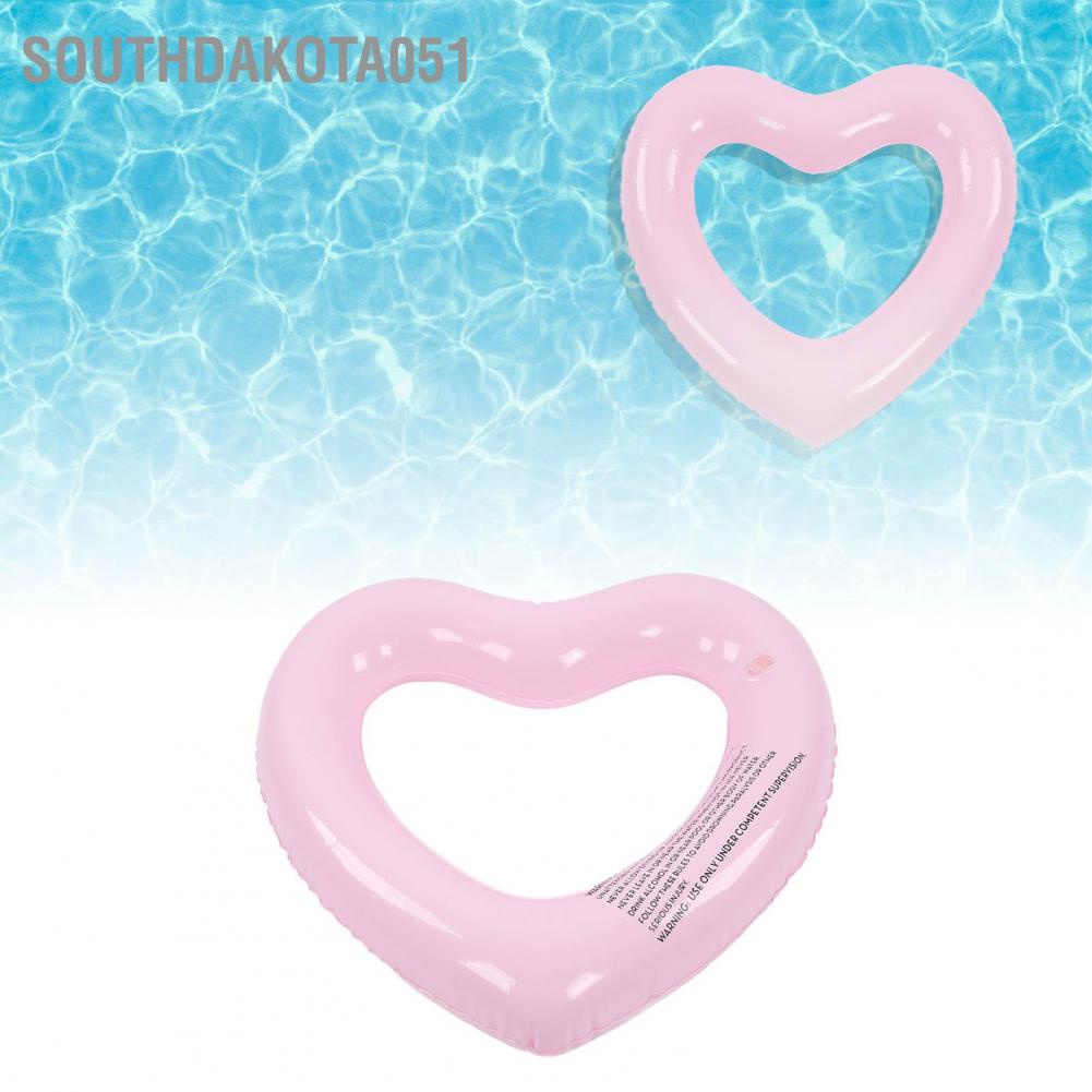 Hàng HOT Vòng tròn bơi hình trái tim cho trẻ em Chất liệu PVC chống rách dày 45cm bơm hơi【Southdakota051】
