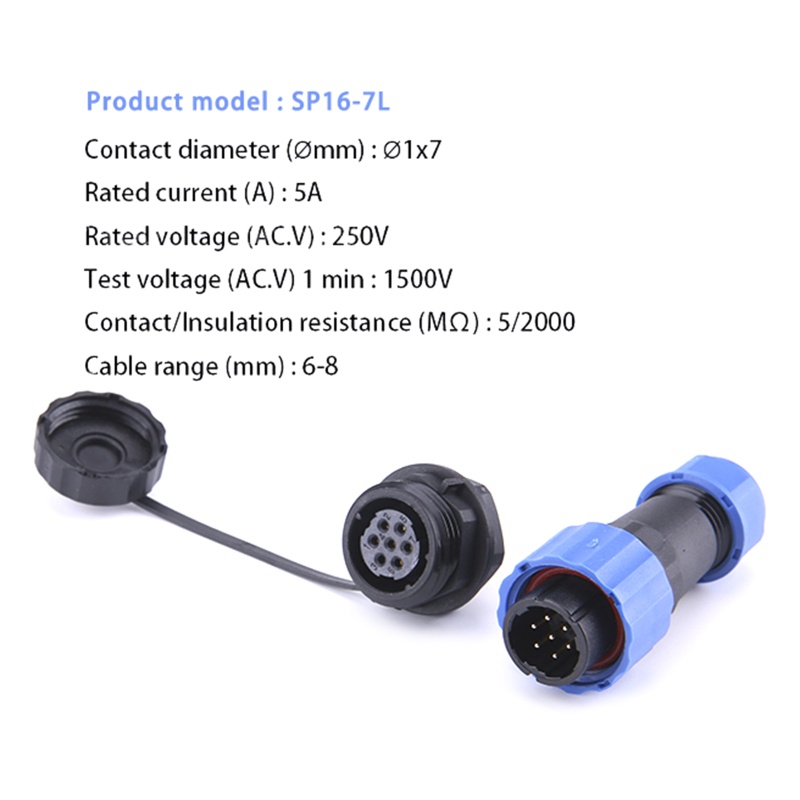 Đầu Nối Dây Điện Chống Nước Alli SP16 2 3 4 5 6 7 9 Pin