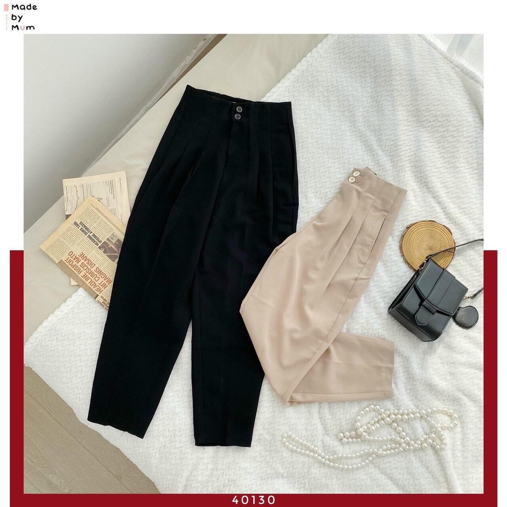 Quần tây baggy công sở 2 ly 2 nút Lovi shop