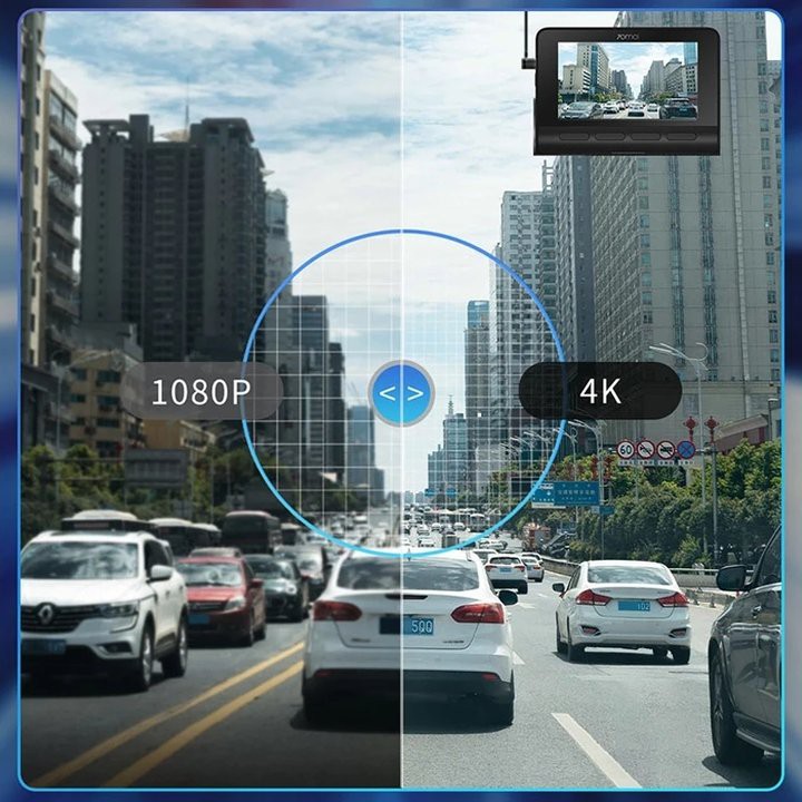 Camera hành trình ô tô A800S bản quốc tế, thương hiệu Xiaomi - 70mail, 4K, Wifi (Bộ tích hợp Camera trước + Sau) | BigBuy360 - bigbuy360.vn