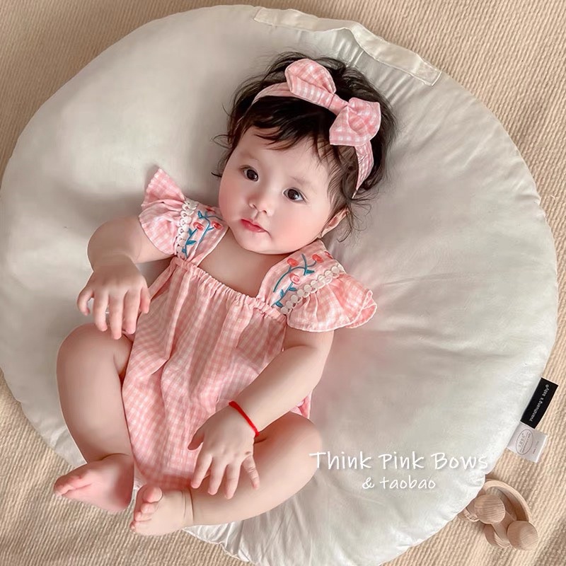 Body kẻ hồng kèm turban_