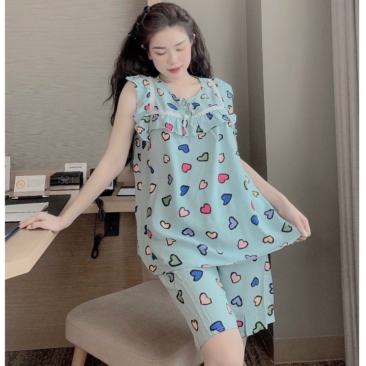 Bộ đồ bầu cộc tay M365 chất lanh siêu mát freesize từ 45 đến 70kg