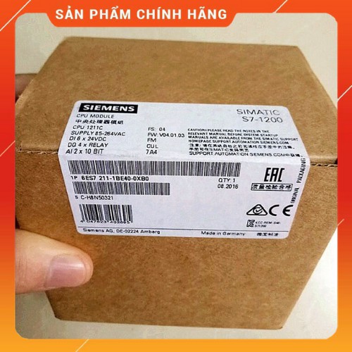 Bộ lập trình PLC S7-1200 CPU 1211C AC/DC/Relay Siemens – 6ES7211-1BE40-0XB0