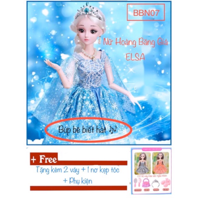 BÚP BÊ 18 KHỚP 60CM SIÊU XINH PHIÊN BẢN PHÁT NHẠC