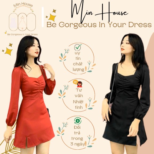 rẻ nhất shopee-Đầm đen dự tiệc đơn giản nhẹ nhàng-hàng chuẩn loại 1-váy đi du lịch,dạo phố siêu xinh