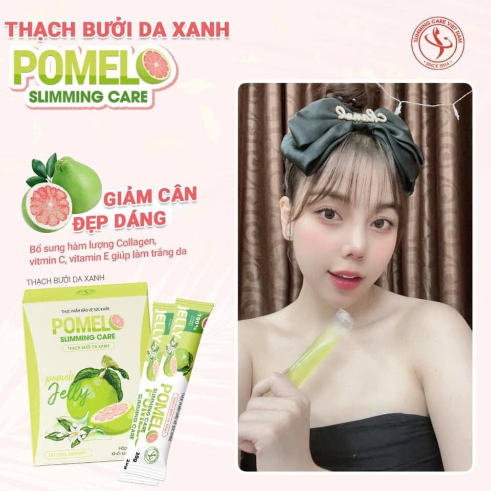 [ Slimming Care ] Thạch bưởi da xanh Pomelo Slimming Care Hỗ Trợ Làm Đẹp - Full hộp 15 gói + Tặng kèm viên rau xanh