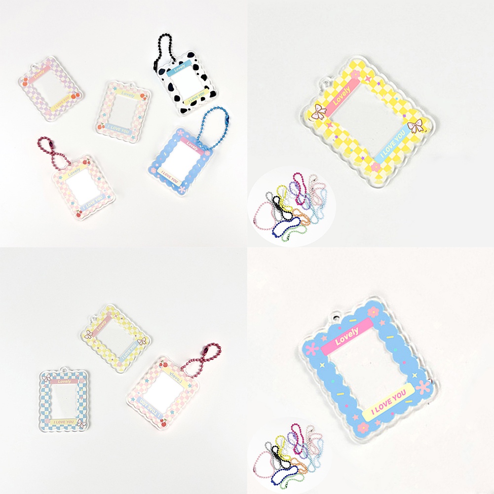 Móc Khóa Trong Suốt Bằng Acrylic Dùng Treo Ảnh DIY Độc Đáo