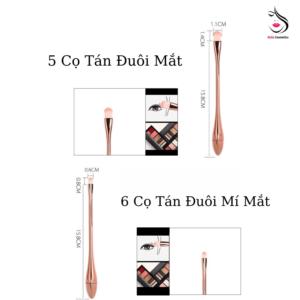 Bộ Cọ Trang Điểm Set 10 Cây Rose Gold Sang Chảnh