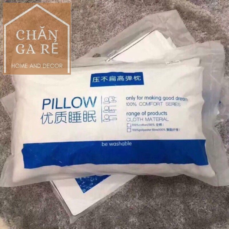 Ruột gối nằm hiltol ruột gối đầu loại to có khóa kéo kích thước 50x70cm