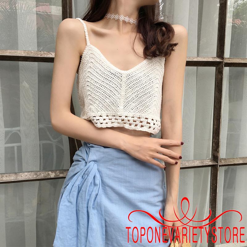 Áo Dây Nữ Cộc Tay Cổ Chữ V Hở Eo Quyến Rũ | BigBuy360 - bigbuy360.vn