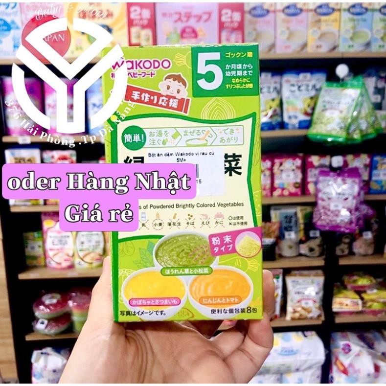 Bột ăn dặm Wakodo Nhật Bản các vị cho bé từ 5 tháng tuổi [Date Mới Nhất 2021-2022]
