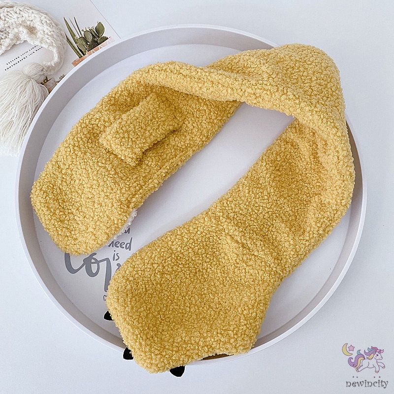 Khăn choàng cổ thiết kế hoạt hình ấm áp phong cách Hàn Quốc thời trang mùa đông xinh xắn dành cho trẻ em