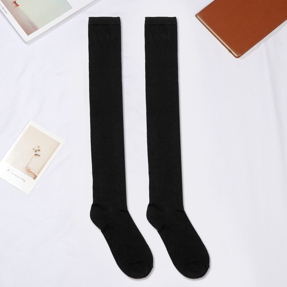 Vớ cotton cao qua gối co giãn nhiều màu sắc thời trang cho nữ