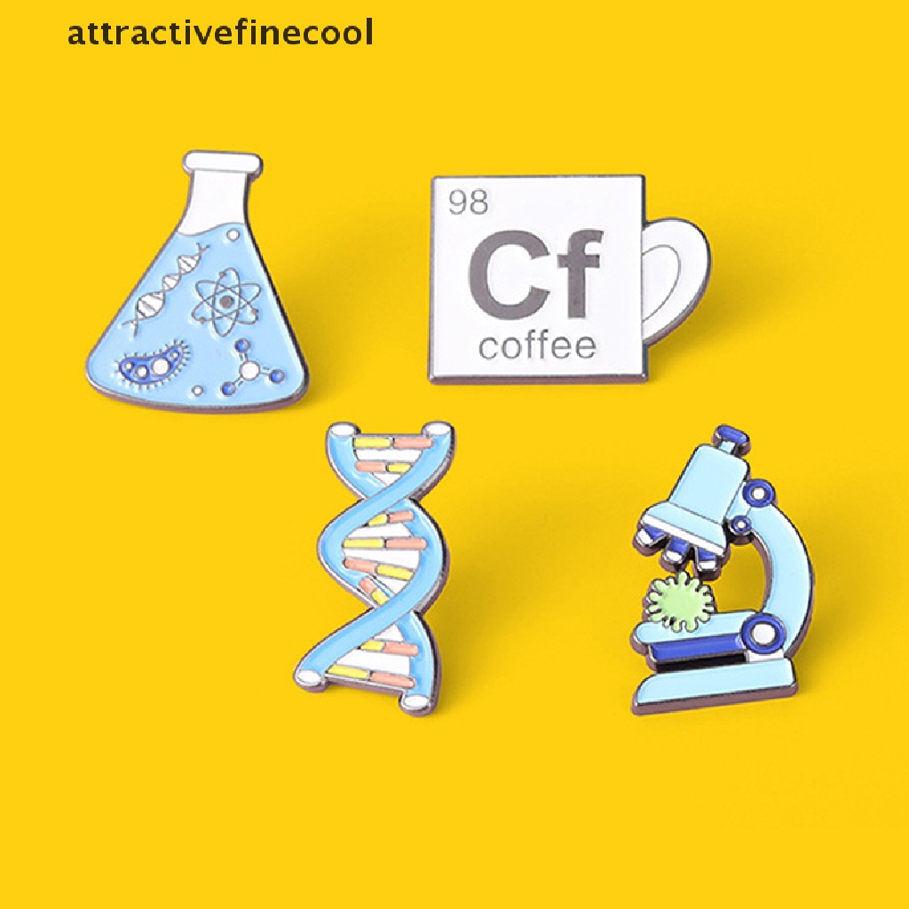 Acvn Huy Hiệu Cài Áo Tráng Men Hình Phân Tử Hóa Học DNA