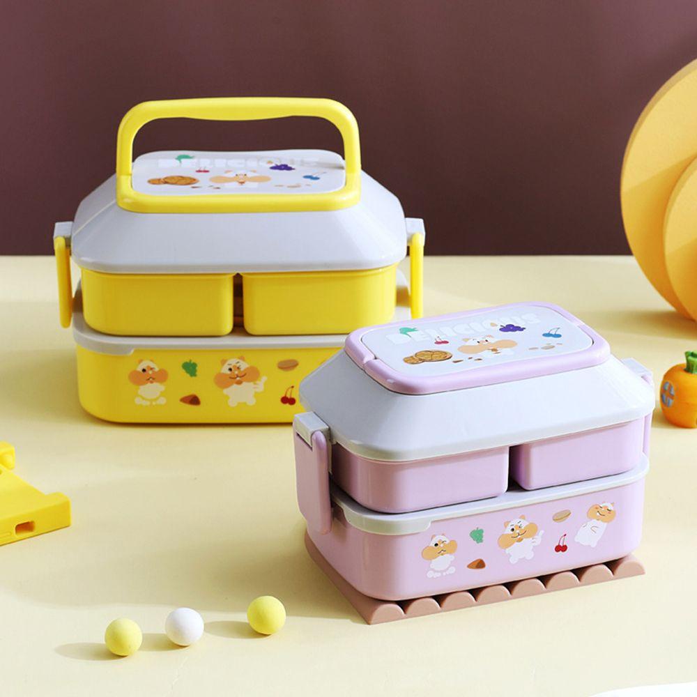 Hộp Đựng Cơm Trưa Cách Nhiệt Họa Tiết Hoạt Hình Dễ Thương