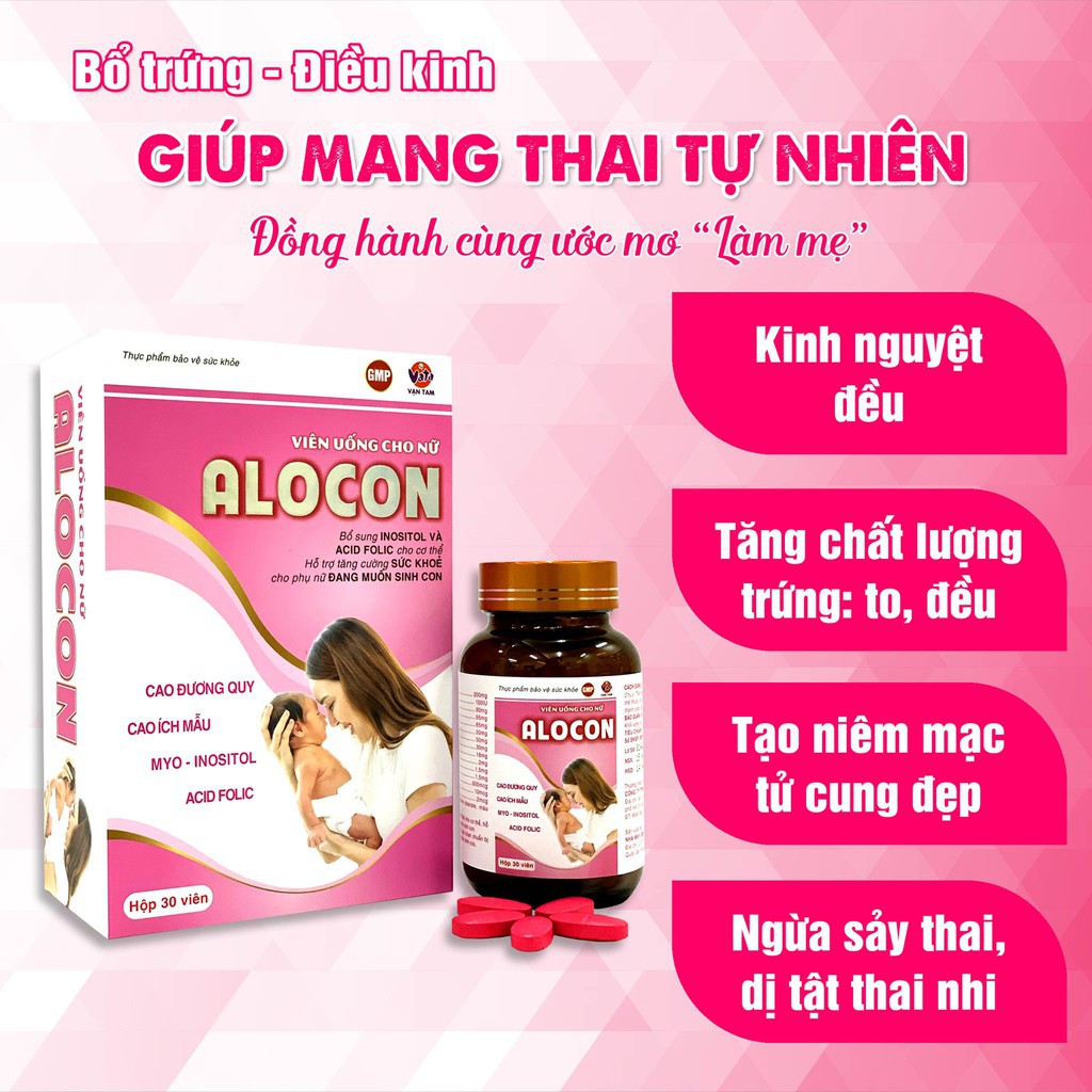 Viên Uống Tăng Khả Năng Thụ Thai ALOCON dành cho nữ