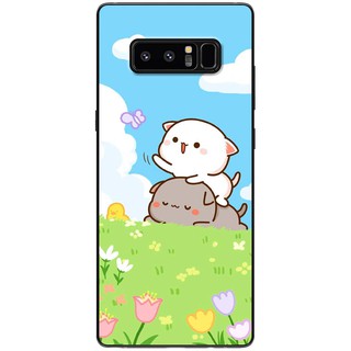 Ốp lưng Samsung Galaxy Note 4, Note 5, Note 7, Note 8, Note 9 in hình Mèo bắt bướm