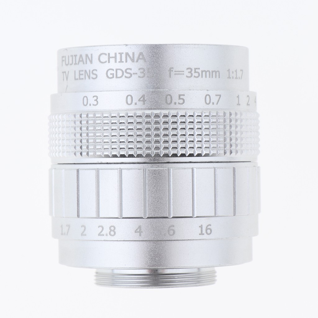 35mm f/1.7 TV Lens Manual Focus for C-Mount Mirrorless Camera