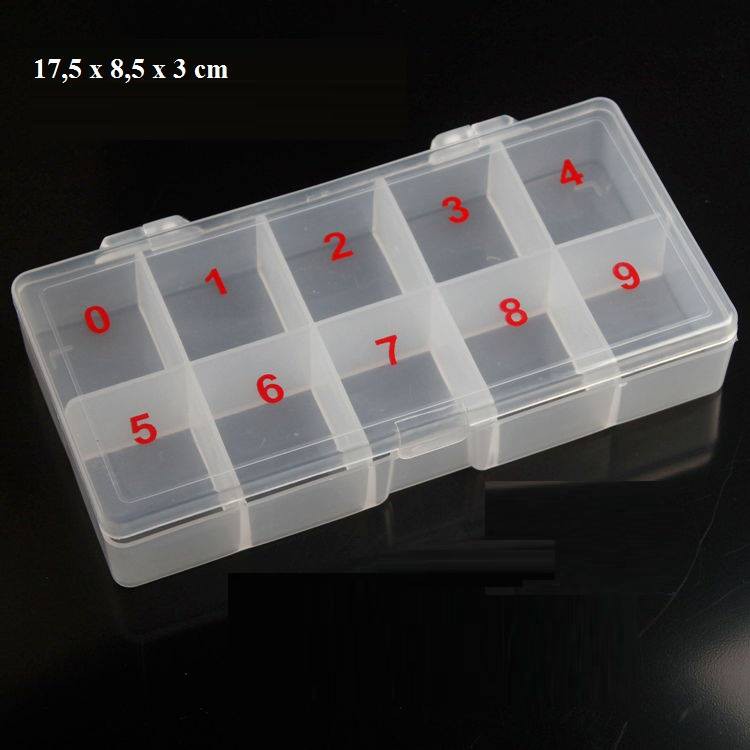 Khay Đựng Móng Giả, Phụ Kiện 10 Ô