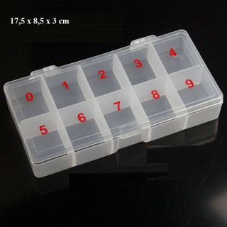 Khay Đựng Móng Giả, Phụ Kiện 10 Ô