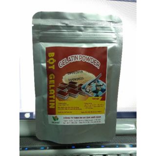 Gói 100gr Bột Gelatin làm kẹo dẻo, khúc bạch, panacota..độ đông tốt