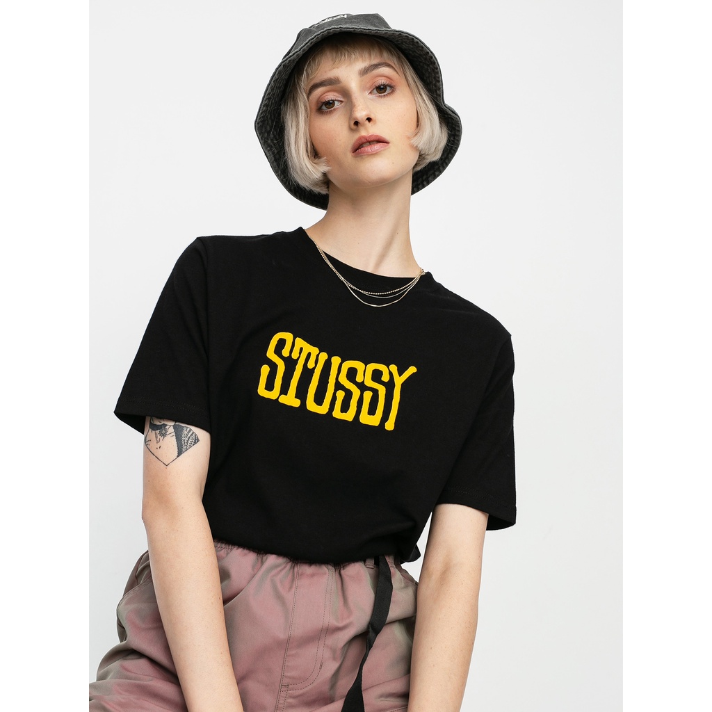 Áo thun tay ngắn in logo woo stussy og stussy thời trang dành cho cặp đôi
