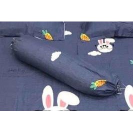 Vỏ gối ôm Cotton Poly 30x100cm có dây rút,được chọn mẫu trên bài,thỏ đeo kính