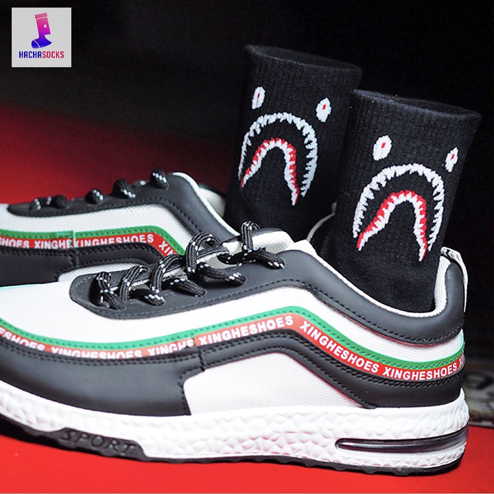 Vớ Tất Bape Shark Cá Mập Thời Trang Đường Phố