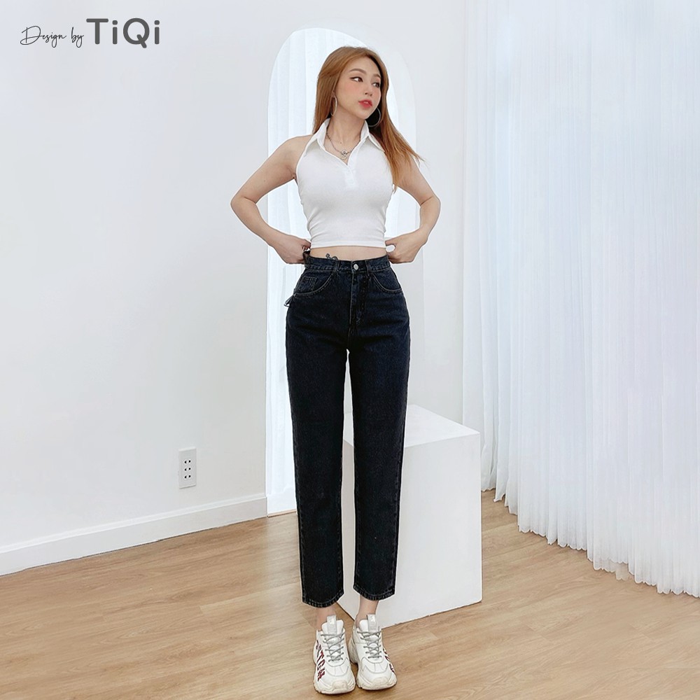 Quần baggy nữ lưng cao màu Đen Xám Xanh TiQi Jeans B1-77 | BigBuy360 - bigbuy360.vn