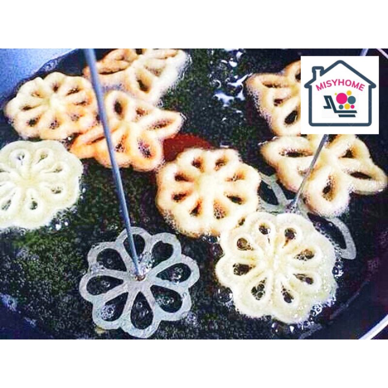 ∏Set 5 khuôn bánh nhúng đủ kiểu MISY HOME làm kèm que bằng gang hình lá tim hoa hàng đẹp