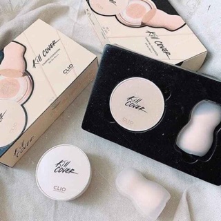 [ TRẢ ORDER ] KEM NỀN CLIO KILL COVER STAMPING FOUNDATION ( SET GỒM HỘP + 1 lõi + 1 bông mút siêu xịn)